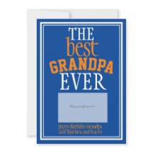 Innehavare av bäst Grandpa Blue Typography Gift Ca