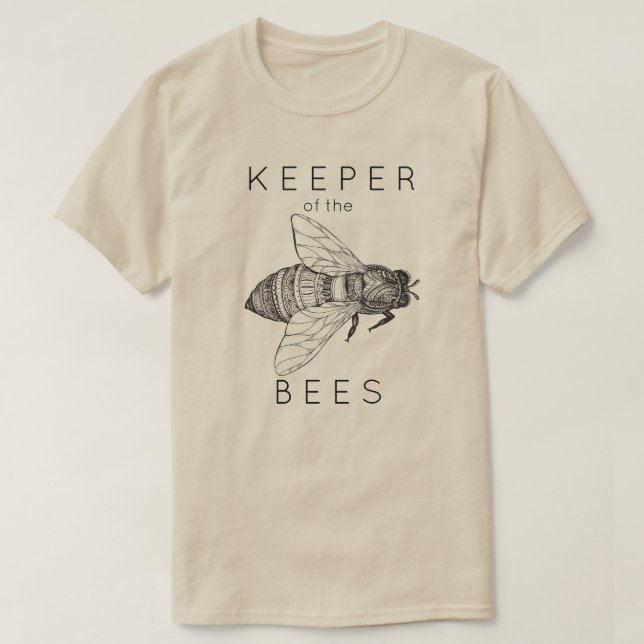 Innehavare av bin Black Graphic Bee T Shirt (Design framsida)