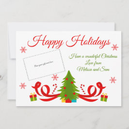 Innehavare av Bright Julgran Helgdag Gift Card Kort