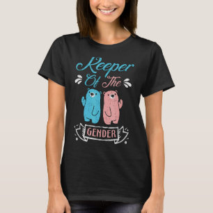 Innehavare av Gender Björn i blå och rosa party T Shirt