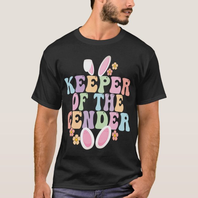 Innehavare av Gender Boy eller Girl Påskhare Gend T Shirt (Framsida)