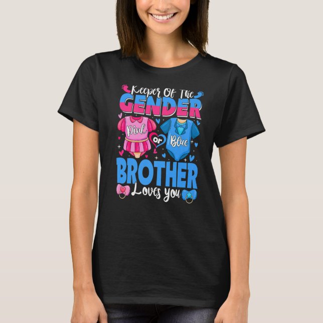 Innehavare av Gender Brother Kärlek du Rosa eller  T Shirt (Framsida)