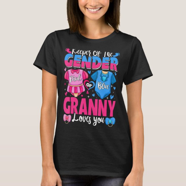 Innehavare av Gender Granny Kärlek du Rosa eller B T Shirt (Framsida)