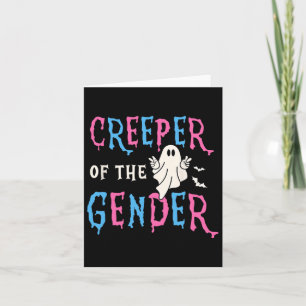 Innehavare av Gender Halloween Funny Creeper Gende Kort