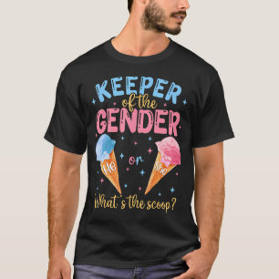 Innehavare av Gender Ice Cream Whings the Scoop Ge T Shirt