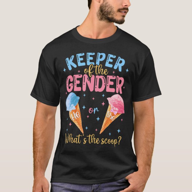 Innehavare av Gender Ice Cream Whings the Scoop Ge T Shirt (Framsida)