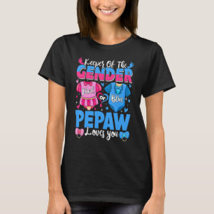 Innehavare av Gender Pepaw Kärlek du Rosa eller bl T Shirt