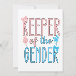 Innehavare av Gender Reveal Boy Girl Rosa Blue Inbjudningar