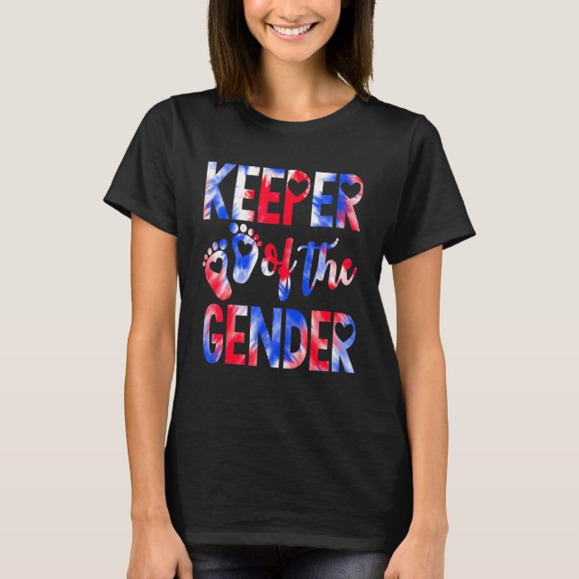 Innehavare av Genderna 4:e juli Baby Gender Revea T Shirt (Framsida)