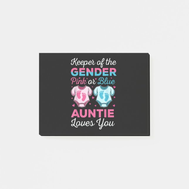 Innehavare av Genderna Auntie Kärlek du Baby Post-it Block (Framsida)