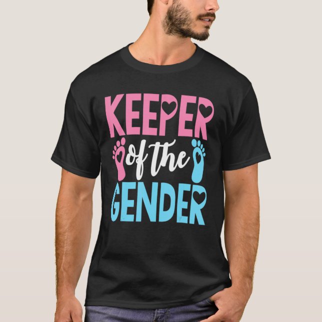Innehavare av Genderna Cute Gender Reveal Party T Shirt (Framsida)