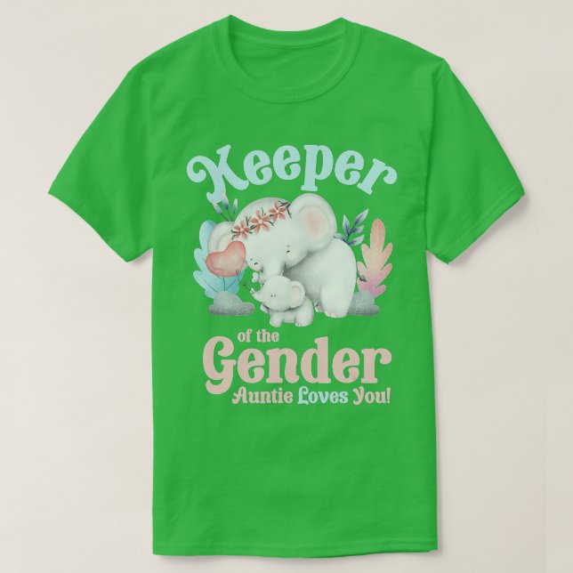 Innehavare av Genderna elefant i blått och rosa -  T Shirt (Design framsida)