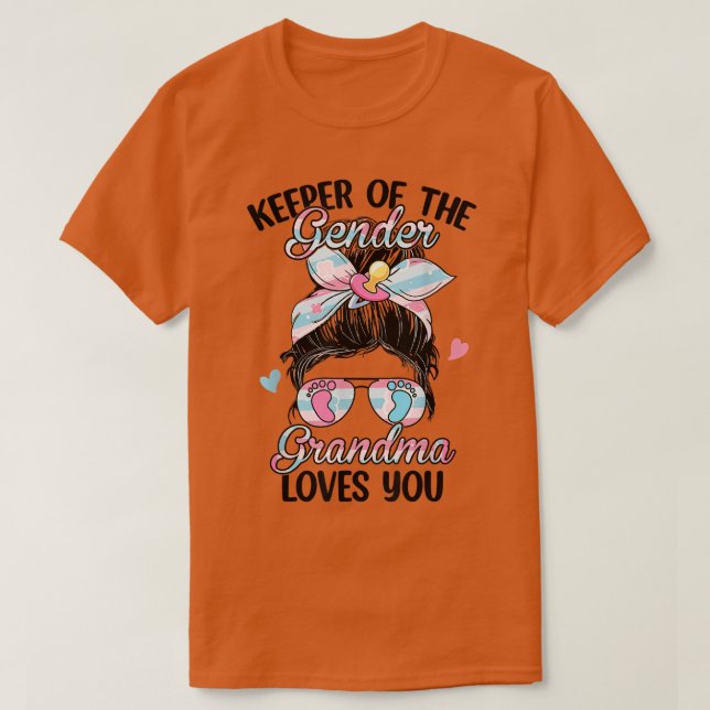 Innehavare av Genderna Grandma Kärlek du Gender T Shirt (Design framsida)