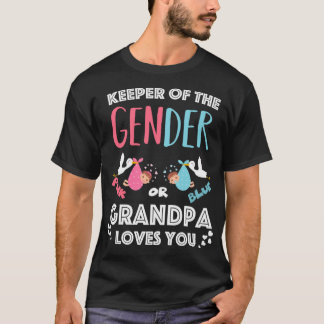 Innehavare av Genderna Grandpa - Gender Reveal Par T Shirt