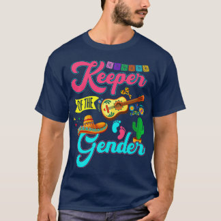 Innehavare av Genderna Guitar Gender Reveal Cinco  T Shirt