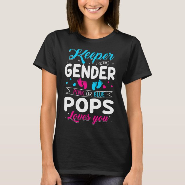 Innehavare av Genderna Pops Kärlek du Baby Announc T Shirt (Framsida)
