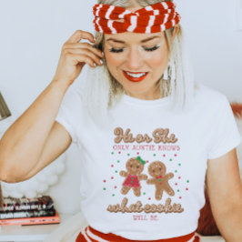 Innehavare av Genderna Reveal Gingerbröd Auntie T Shirt