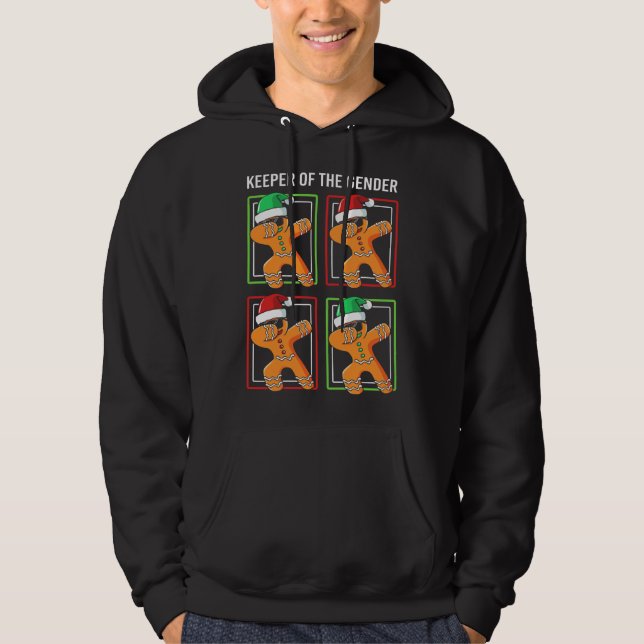 Innehavare av Genderna Reveal Gingerbröd jul Hoodie (Framsida)