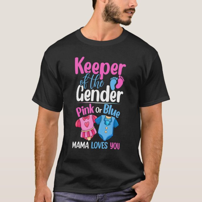 Innehavare av Gendernas Rosa eller blått Mamma du  T Shirt (Framsida)