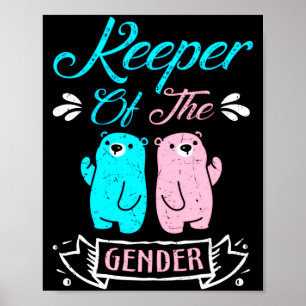 Innehavare av Gendernas Rosa och blå Nalle Poster