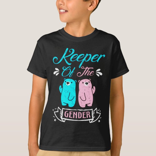 Innehavare av Gendernas Rosa och blå Nalle T Shirt (Framsida)