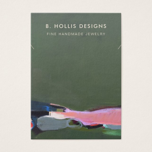 Innehavare av konstnärlig Abstrakt Necklace Visnin Visitkort (Framsidan)