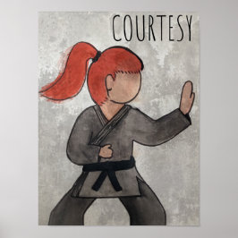 Innehavare av martialkonst - hövlighet poster