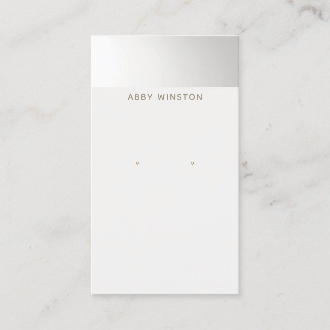 Innehavare av minimal Visning för Silver Visitkort (Framsida)