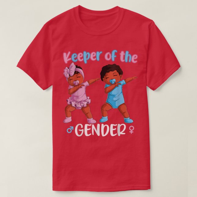 Innehavare av nouncemen från Genderna Reveal Black T Shirt (Design framsida)