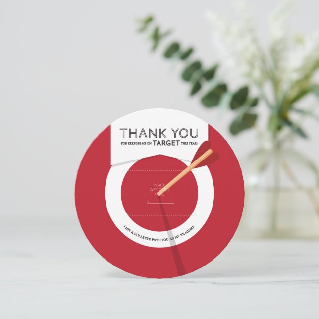 Innehavare av presentkort | Avskrivning | Lärare Tack Kort (Stående Fram)