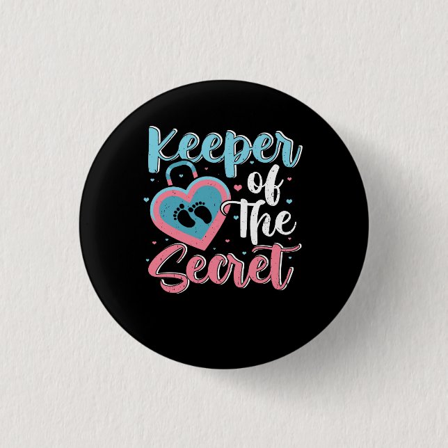 Innehavare av Secret Rosa eller Blue Gender Reveal Knapp (Framsida)