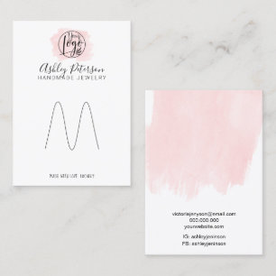 Innehavare av smycken logotyp för rosa ring visitkort