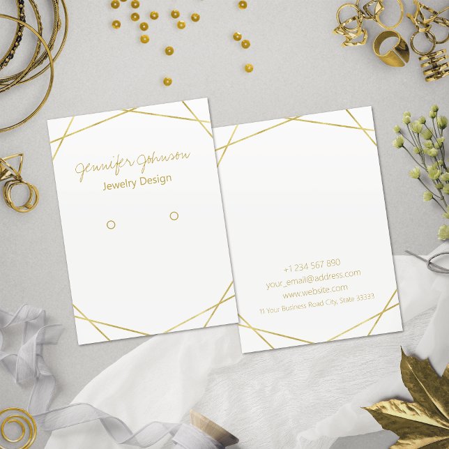 Innehavare av Visning av guldformad geometrisk avl Visitkort (Skapare uppladdad)