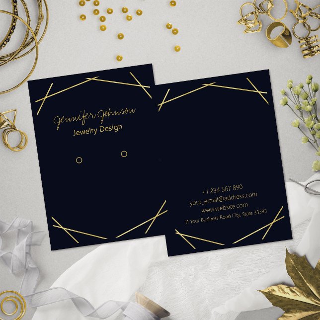 Innehavare av Visning av guldformad geometrisk avl Visitkort (Skapare uppladdad)