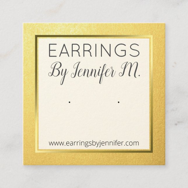 Innehavare av Visning för avläsning av guld Handma Fyrkantigt Visitkort (Framsida)