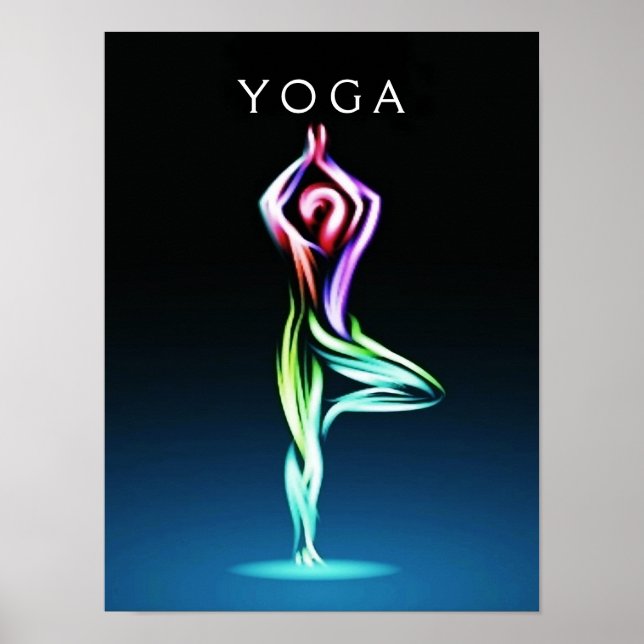 Inner Balance Yoga Träd Pose Poster (Framsidan)