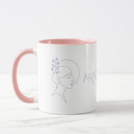Inner Bloom – One Line Woman Profile with BT-Shirt Mugg