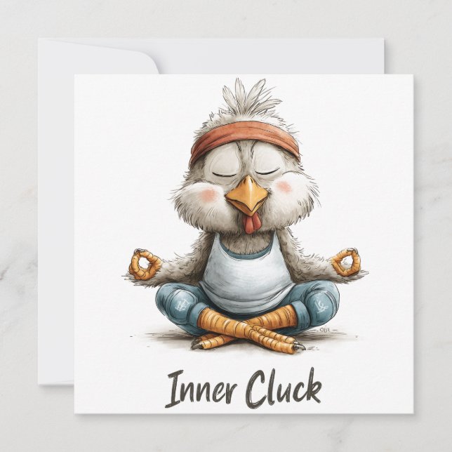 Inner Cluck Chicken Meditation | Funny Yoga Animal (Framsida)