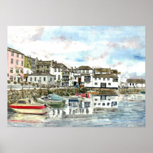 "Inner Harbour, Falmouth" Poster