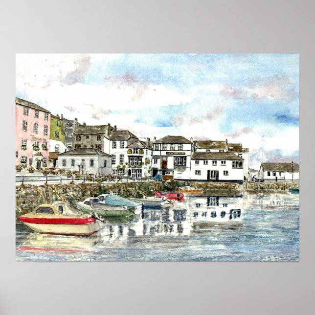 "Inner Harbour, Falmouth" Poster (Framsidan)