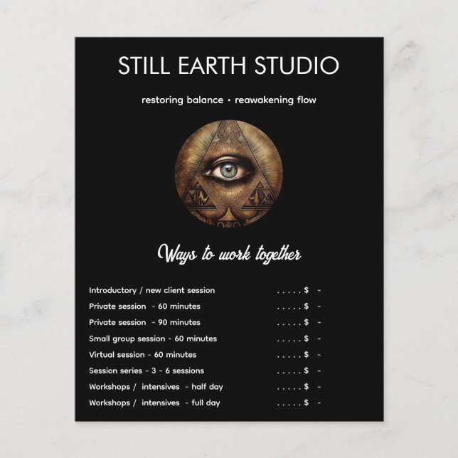 Inner Oracle | Third Eye Design Flygblad (Framsidan)