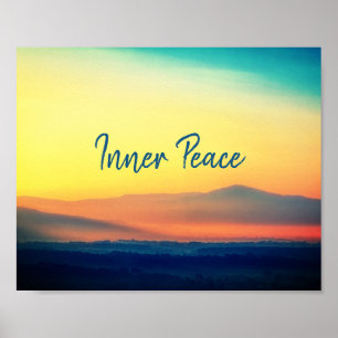 Inner Peace Bevalt Mountain Sunset Poster