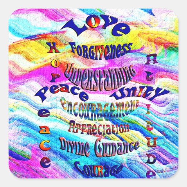 Inner Peace_ Fyrkantigt Klistermärke (Framsida)