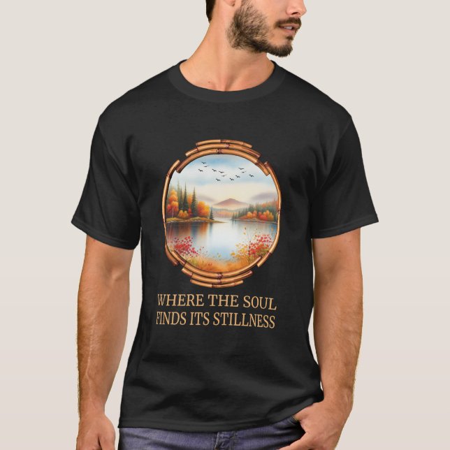 Inner Peace Manar Black T Shirt (Framsida)