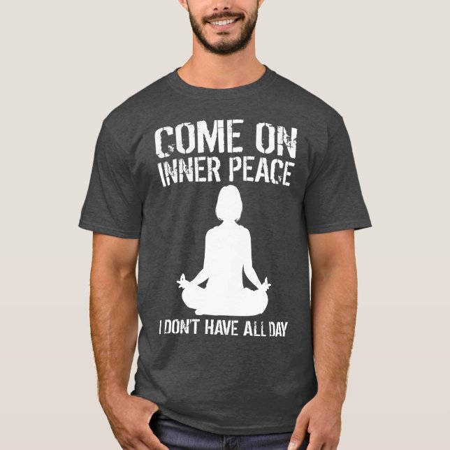 Inner Peace Meditation Funny Yoga Lover Gift boy f T Shirt (Framsida)