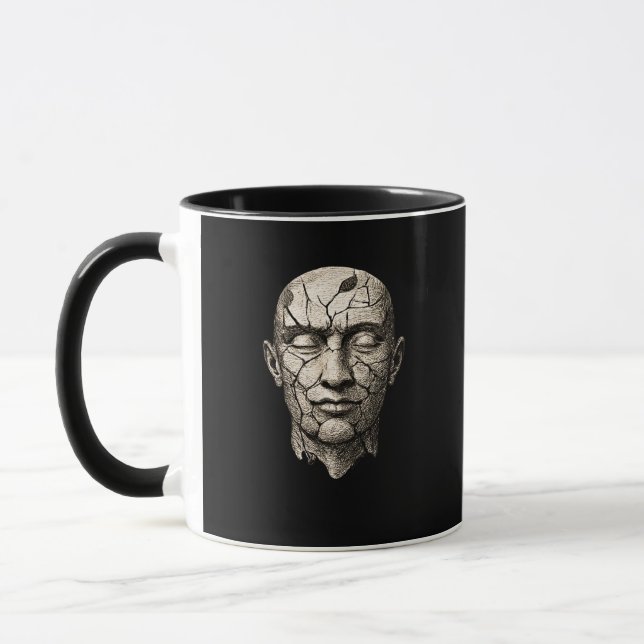 Inner Self Layers – Dark Aesthetic Identity Art Mugg (Vänster)