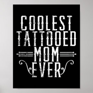 Innerad Mamma Leopard Tattooed Mamma temporär Tatt Poster