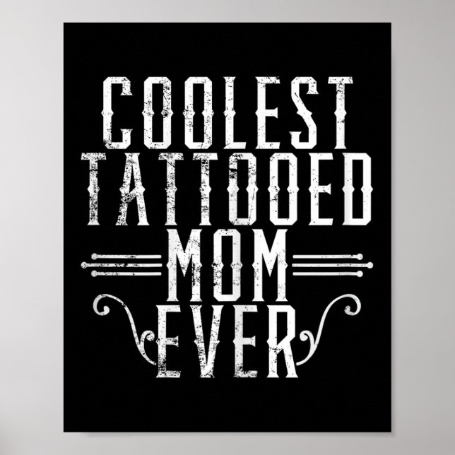 Innerad Mamma Leopard Tattooed Mamma temporär Tatt Poster (Framsidan)