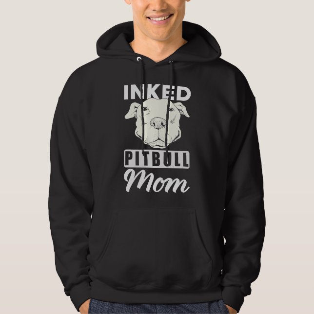 Innerad Pitbull Mamma Hoodie (Framsida)