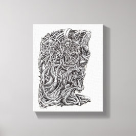 Innerbeastman, bläck teckning canvastryck